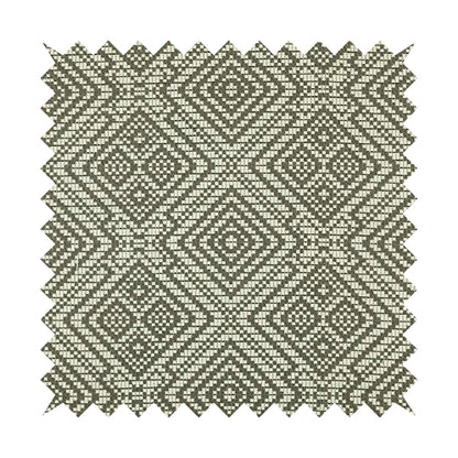 Brown Cream Colour Geometric Pattern Soft Furnishing Upholstery Fabric JO-1177 - Roman Blinds