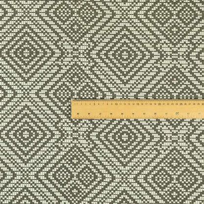 Brown Cream Colour Geometric Pattern Soft Furnishing Upholstery Fabric JO-1177