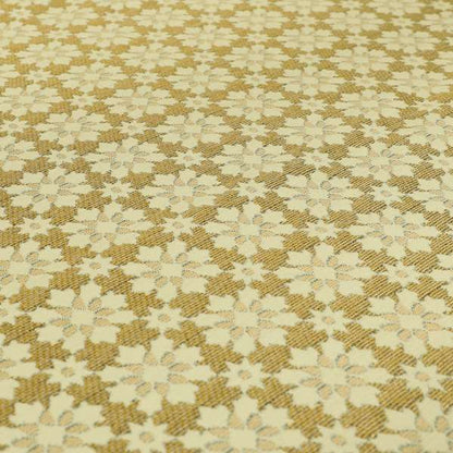 Floral Blossom Pattern In Natural Cream Colour Chenille Upholstery Fabric JO-1181 - Roman Blinds