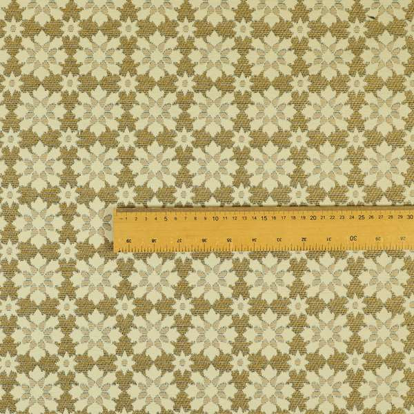 Floral Blossom Pattern In Natural Cream Colour Chenille Upholstery Fabric JO-1181 - Made To Measure Curtains