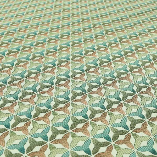 Colourful Geometric Pattern Chenille Upholstery Furnishing Fabric JO-1185 - Roman Blinds