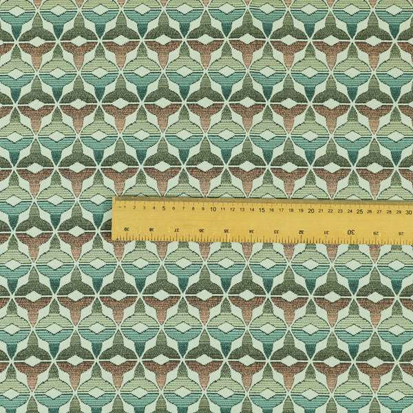 Colourful Geometric Pattern Chenille Upholstery Furnishing Fabric JO-1185 - Roman Blinds