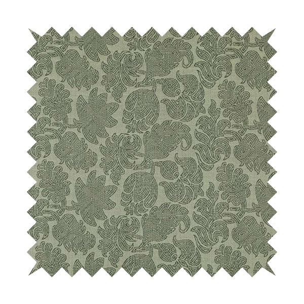 Grey Brown Coloured Floral Swirl Pattern Chenille Furnishing Upholstery Fabric JO-1189 - Handmade Cushions