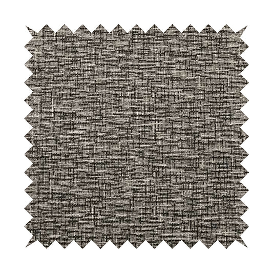 Grantham Soft Textured Woven Chenille Fabric In Black Colour JO-119