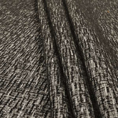 Grantham Soft Textured Woven Chenille Fabric In Black Colour JO-119