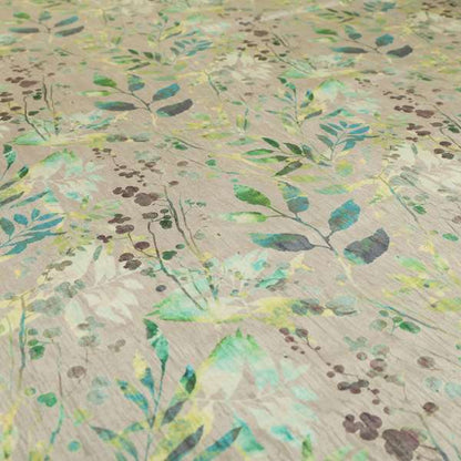 Soft Textured Velvet Floral Pattern Upholstery Fabrics In Grey Green Colour JO-1190 - Roman Blinds