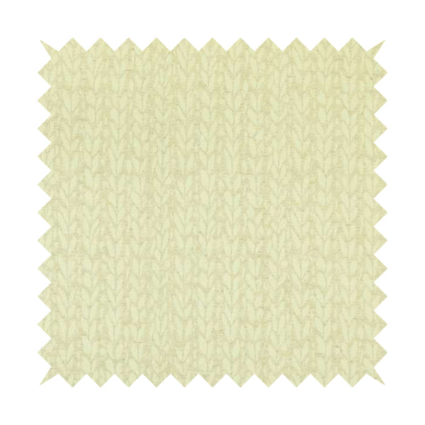 Spike Flower Theme Pattern Cream Colour Soft Chenille Furnishing Fabric JO-1191 - Made To Measure Curtains