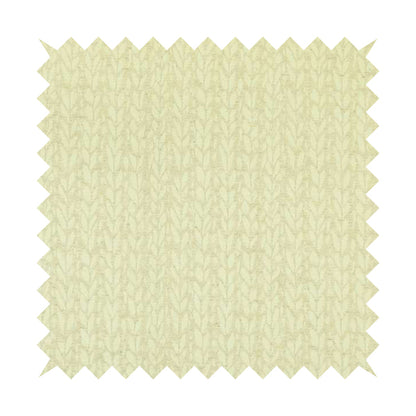 Spike Flower Theme Pattern Cream Colour Soft Chenille Furnishing Fabric JO-1191 - Made To Measure Curtains