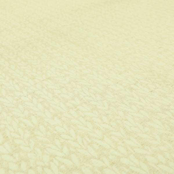 Spike Flower Theme Pattern Cream Colour Soft Chenille Furnishing Fabric JO-1191 - Roman Blinds