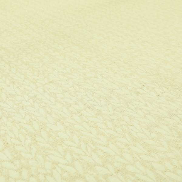 Spike Flower Theme Pattern Cream Colour Soft Chenille Furnishing Fabric JO-1191 - Made To Measure Curtains