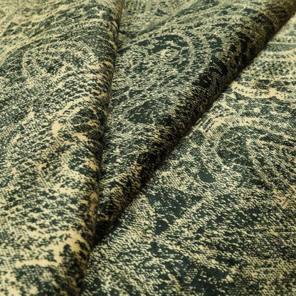 Floral Full Pattern Soft Velvet Navy Blue Beige Colour Upholstery Fabric JO-1198 - Roman Blinds