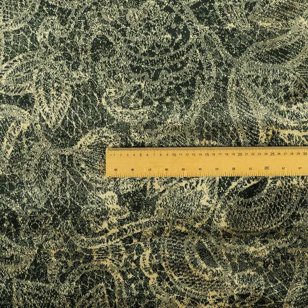 Floral Full Pattern Soft Velvet Navy Blue Beige Colour Upholstery Fabric JO-1198 - Roman Blinds