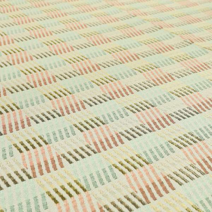 Multi Colour Geometric Stripe Pattern Upholstery Furnishing Fabric JO-1204 - Made To Measure Curtains