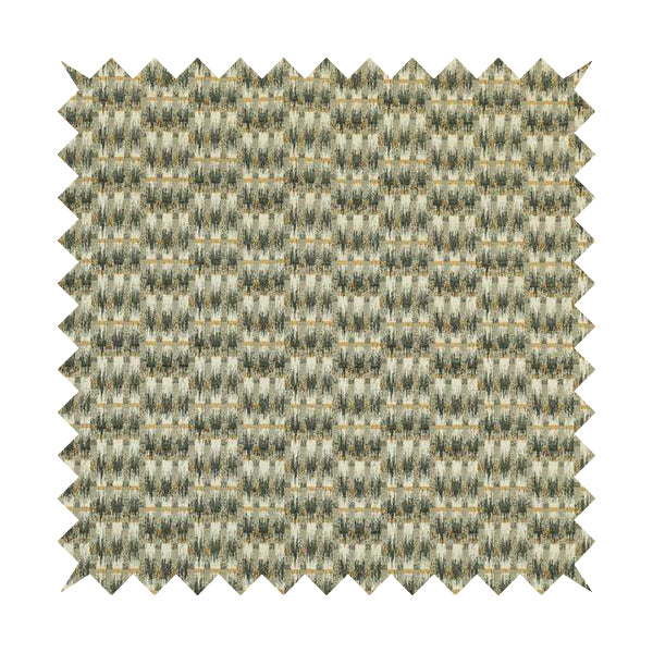 Grey Orange Abstract Pattern Woven Jacquard Soft Chenille Upholstery Fabric JO-1213 - Made To Measure Curtains