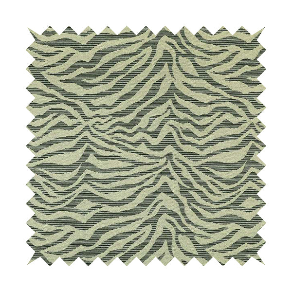 Animal Inspired Striped Zebra Pattern Grey Beige Colour Chenille Furnishing Upholstery Fabric JO-1216 - Made To Measure Curtains