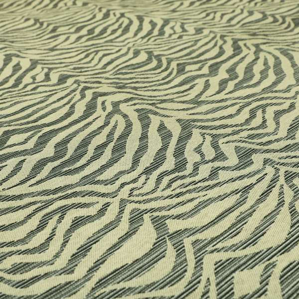 Animal Inspired Striped Zebra Pattern Grey Beige Colour Chenille Furnishing Upholstery Fabric JO-1216 - Handmade Cushions