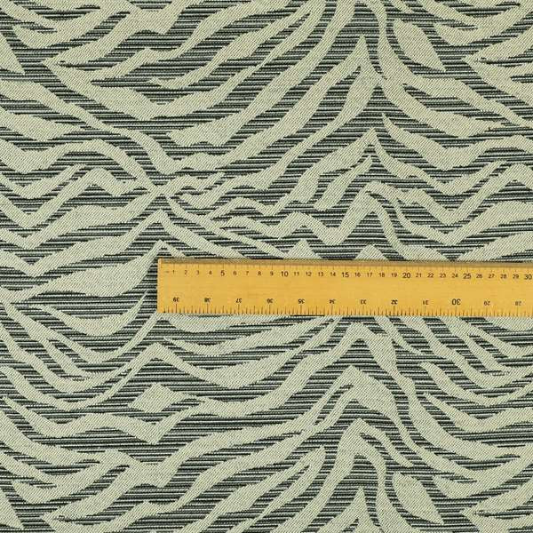 Animal Inspired Striped Zebra Pattern Grey Beige Colour Chenille Furnishing Upholstery Fabric JO-1216 - Made To Measure Curtains