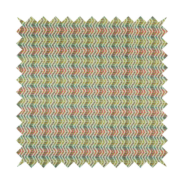 Multicoloured With Grey Main Colour Vertically Striped Chenille Furnishing Fabric JO-1217 - Roman Blinds