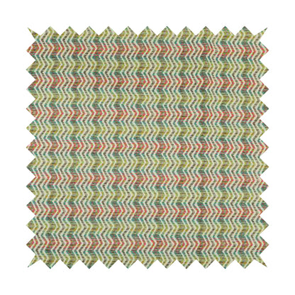 Multicoloured With Grey Main Colour Vertically Striped Chenille Furnishing Fabric JO-1217 - Handmade Cushions