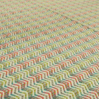 Multicoloured With Grey Main Colour Vertically Striped Chenille Furnishing Fabric JO-1217