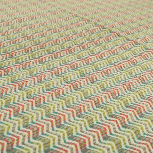 Multicoloured With Grey Main Colour Vertically Striped Chenille Furnishing Fabric JO-1217 - Made To Measure Curtains