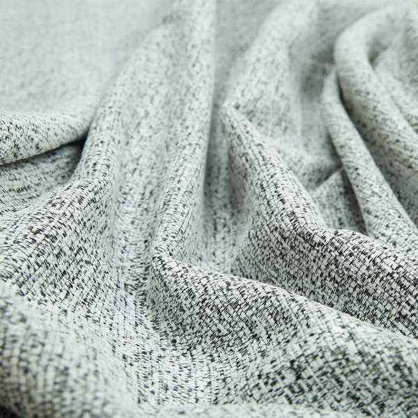 Gloria Plain Textured Chenille Upholstery Fabric In White Colour JO-122 - Made To Measure Curtains