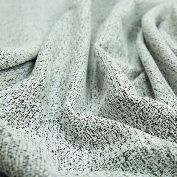 Gloria Plain Textured Chenille Upholstery Fabric In White Colour JO-122