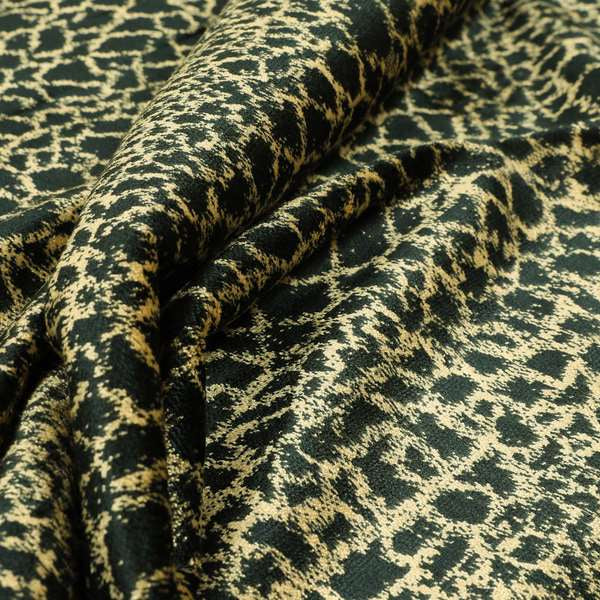 Navy Blue Gold Background Colour Pebble Pattern Soft Velvet Upholstery Fabric JO-1233 - Roman Blinds