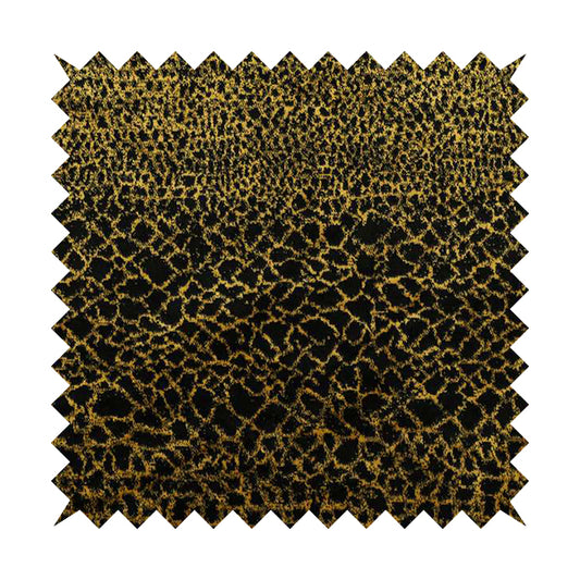 Black Gold Background Colour Pebble Pattern Soft Velvet Upholstery Fabric JO-1234