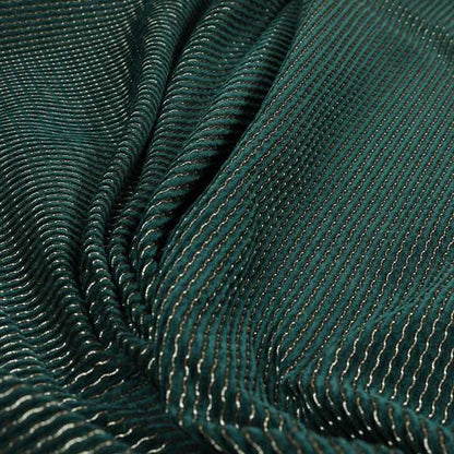 Blue Teal Colour Wave Striped Semi Plain Pattern Soft Chenille Upholstery Fabric JO-1235 - Handmade Cushions