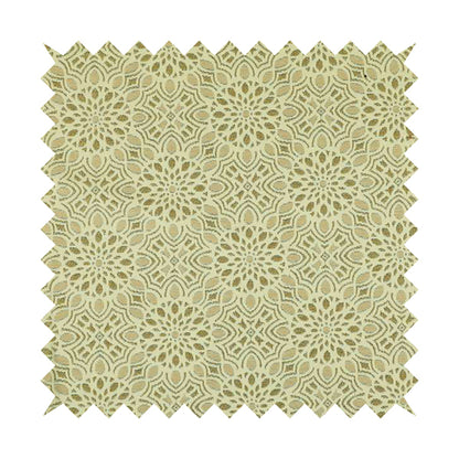 Uniformed Medallion Pattern Theme Beige Colour Pattern Chenille Jacquard Fabric JO-1236 - Roman Blinds