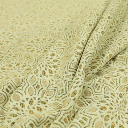 Uniformed Medallion Pattern Theme Beige Colour Pattern Chenille Jacquard Fabric JO-1236 - Roman Blinds