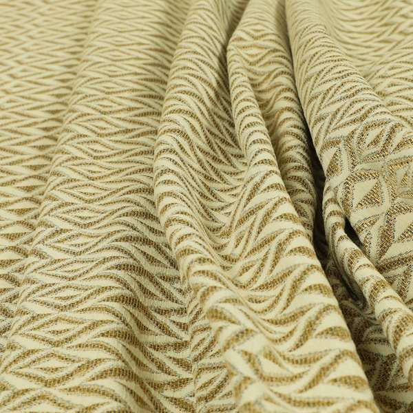 Uniformed Geometric Pattern Theme Beige Colour Pattern Chenille Jacquard Fabric JO-1237 - Roman Blinds