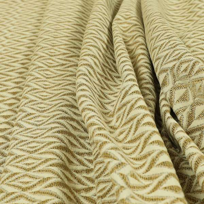 Uniformed Geometric Pattern Theme Beige Colour Pattern Chenille Jacquard Fabric JO-1237