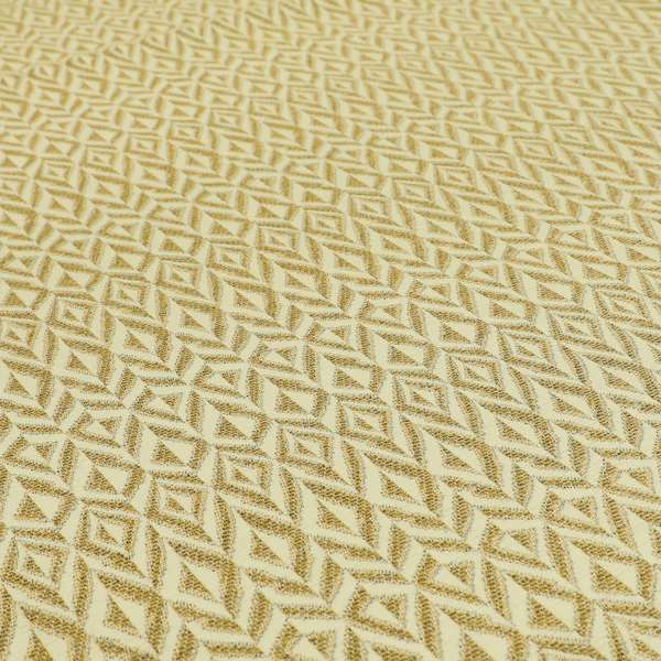 Uniformed Geometric Pattern Theme Beige Colour Pattern Chenille Jacquard Fabric JO-1237 - Made To Measure Curtains