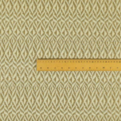 Uniformed Geometric Pattern Theme Beige Colour Pattern Chenille Jacquard Fabric JO-1237 - Made To Measure Curtains