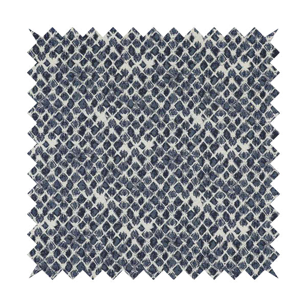 Paved Effect Pattern Blue Colour Chenille Furnishing Curtains Fabric JO-1250