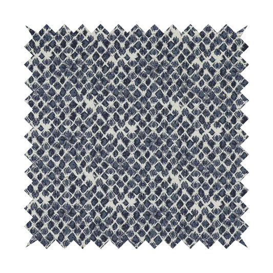 Paved Effect Pattern Blue Colour Chenille Furnishing Curtains Fabric JO-1250