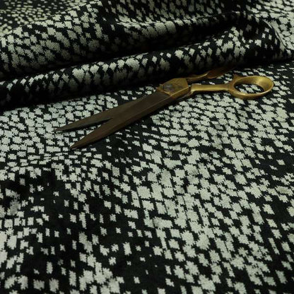 Camouflage Pattern Black Grey Colour Quality Thick Velvet Upholstery Fabric JO-1264 - Roman Blinds