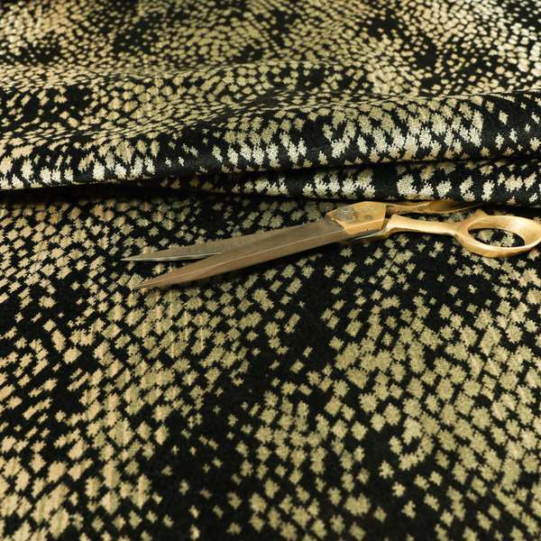 Camouflage Pattern Black Brown Colour Quality Thick Velvet Upholstery Fabric JO-1265