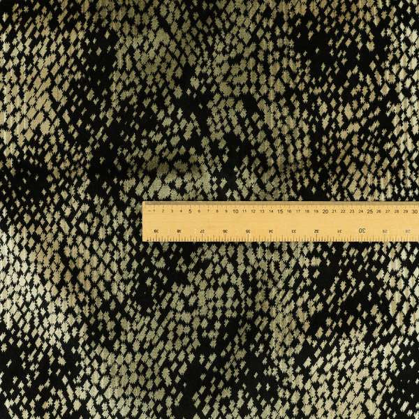 Camouflage Pattern Black Brown Colour Quality Thick Velvet Upholstery Fabric JO-1265