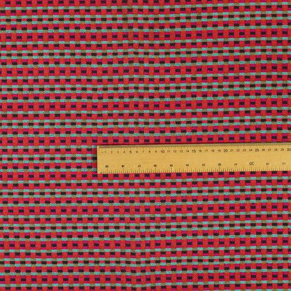 Multicoloured Polka Square Retro Pattern Curtains Upholstery Fabric JO-1267 - Handmade Cushions