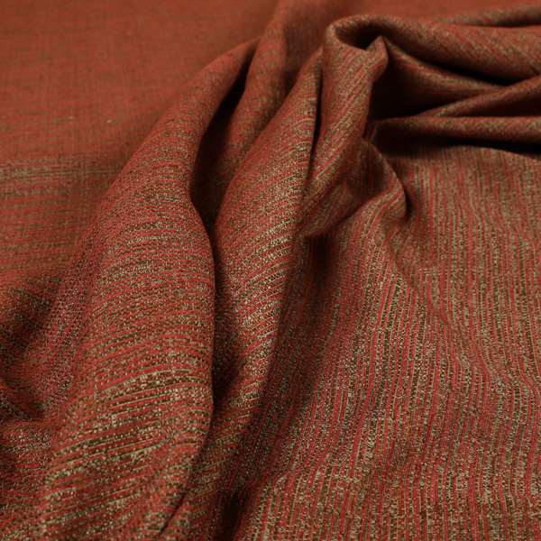 Red Burgundy Colour Shade Colour Horizontal Striped Pattern Furnishing Upholstery Fabric JO-1270 - Made To Measure Curtains