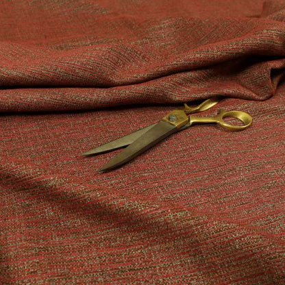 Red Burgundy Colour Shade Colour Horizontal Striped Pattern Furnishing Upholstery Fabric JO-1270 - Made To Measure Curtains