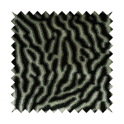 Black Background With Silver Colour Abstract Pattern Heavy Quality Velvet Upholstery Fabric JO-1273 - Handmade Cushions