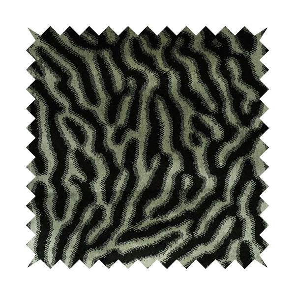 Black Background With Silver Colour Abstract Pattern Heavy Quality Velvet Upholstery Fabric JO-1273 - Made To Measure Curtains