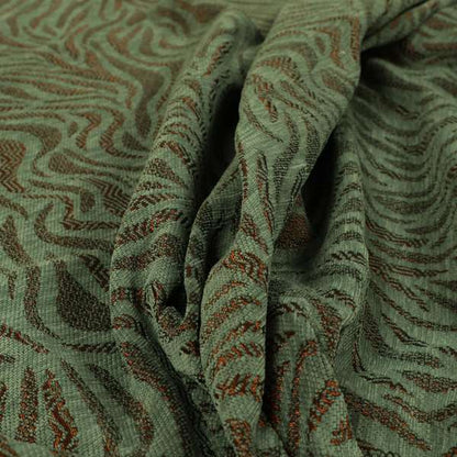 Flame Pattern Grey Orange Colour Chenille Upholstery Fabric JO-1277 - Made To Measure Curtains