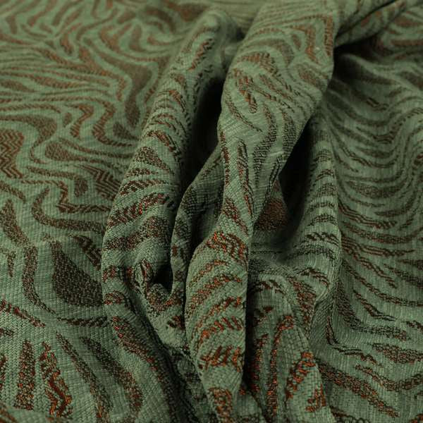 Flame Pattern Grey Orange Colour Chenille Upholstery Fabric JO-1277 - Handmade Cushions