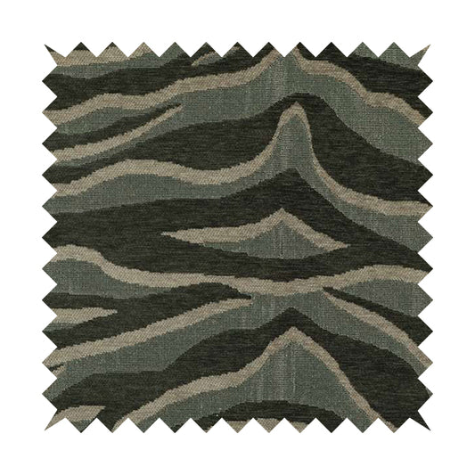 Animal Theme Stripe Pattern Grey Colour Chenille Upholstery Fabric JO-1278