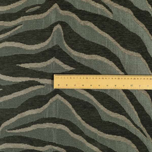 Animal Theme Stripe Pattern Grey Colour Chenille Upholstery Fabric JO-1278 - Handmade Cushions
